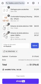 XL15FAITH30 coupon verification screenshot
