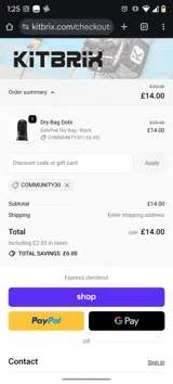 COMMUNITY30 coupon verification screenshot