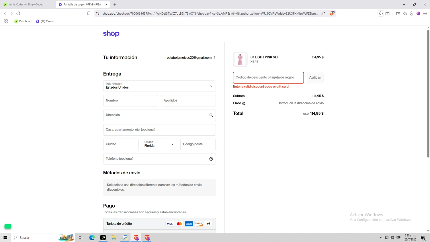 Kittl promo code screenshot showing code CORINNEYT applied at Kittl checkout page. Uploaded by SimplyCodes community member NARUTO_UZUMAKIsx on Jul 25, 2025