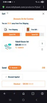 Thanks10 coupon verification screenshot