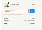 memorial coupon verification screenshot