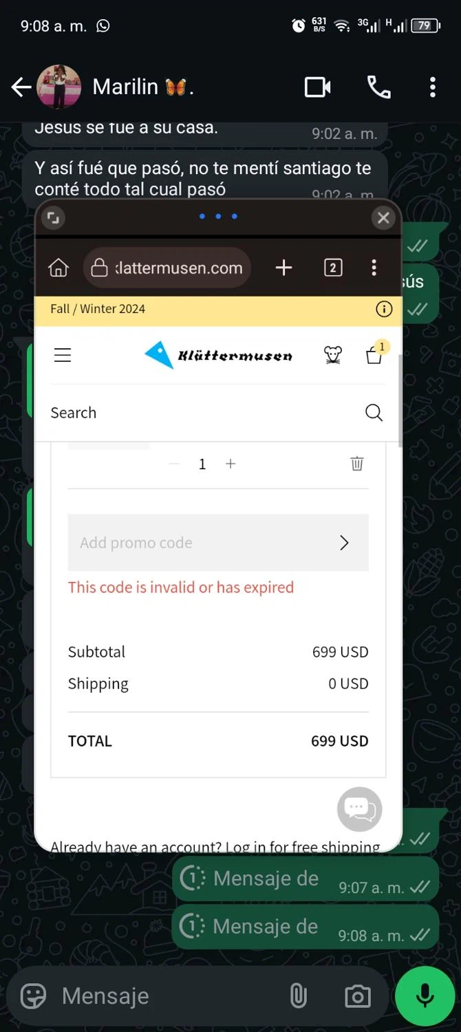 Klattermusen promo code screenshot showing code 3H7-8KJ-6V5W applied at Klattermusen checkout page. Uploaded by SimplyCodes community member YUPINEITOR on Jan 4, 2025