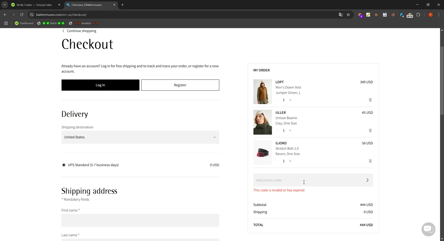 Klattermusen promo code screenshot showing code 10ARCHIVE applied at Klattermusen checkout page. Uploaded by SimplyCodes community member SavvyFinder1532 on Mar 4, 2025