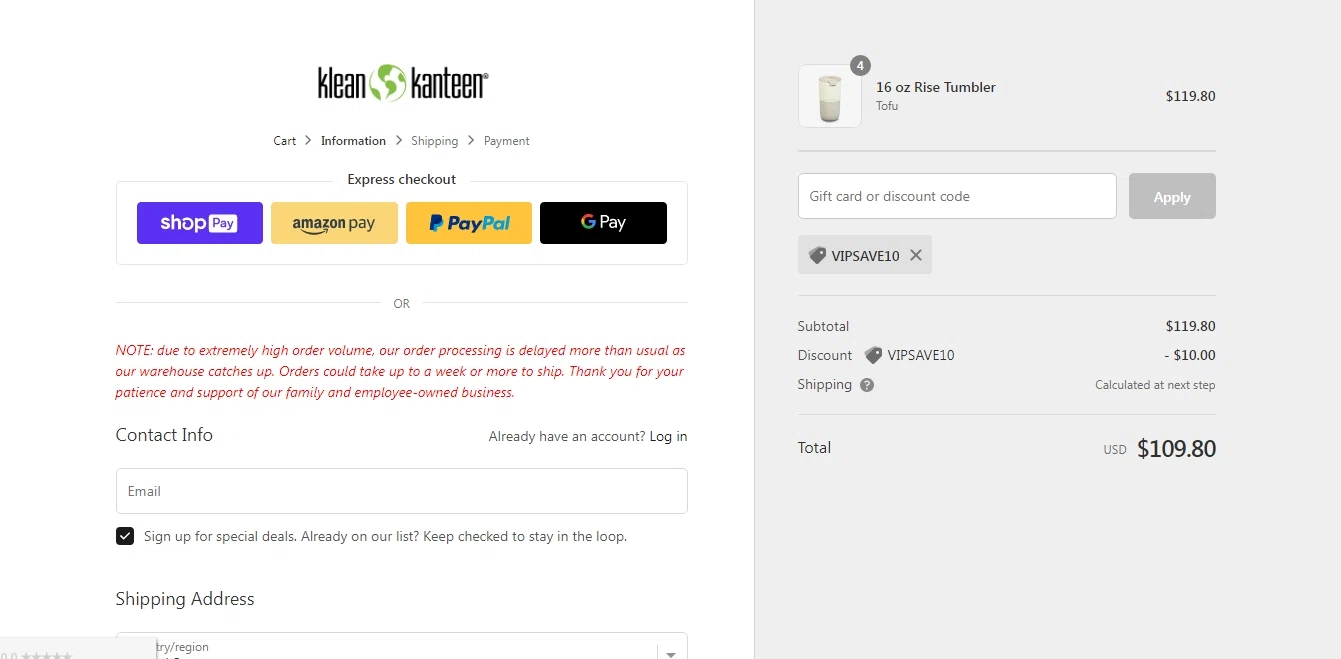 Klean Kanteen Promo Codes 30 Off May 2024