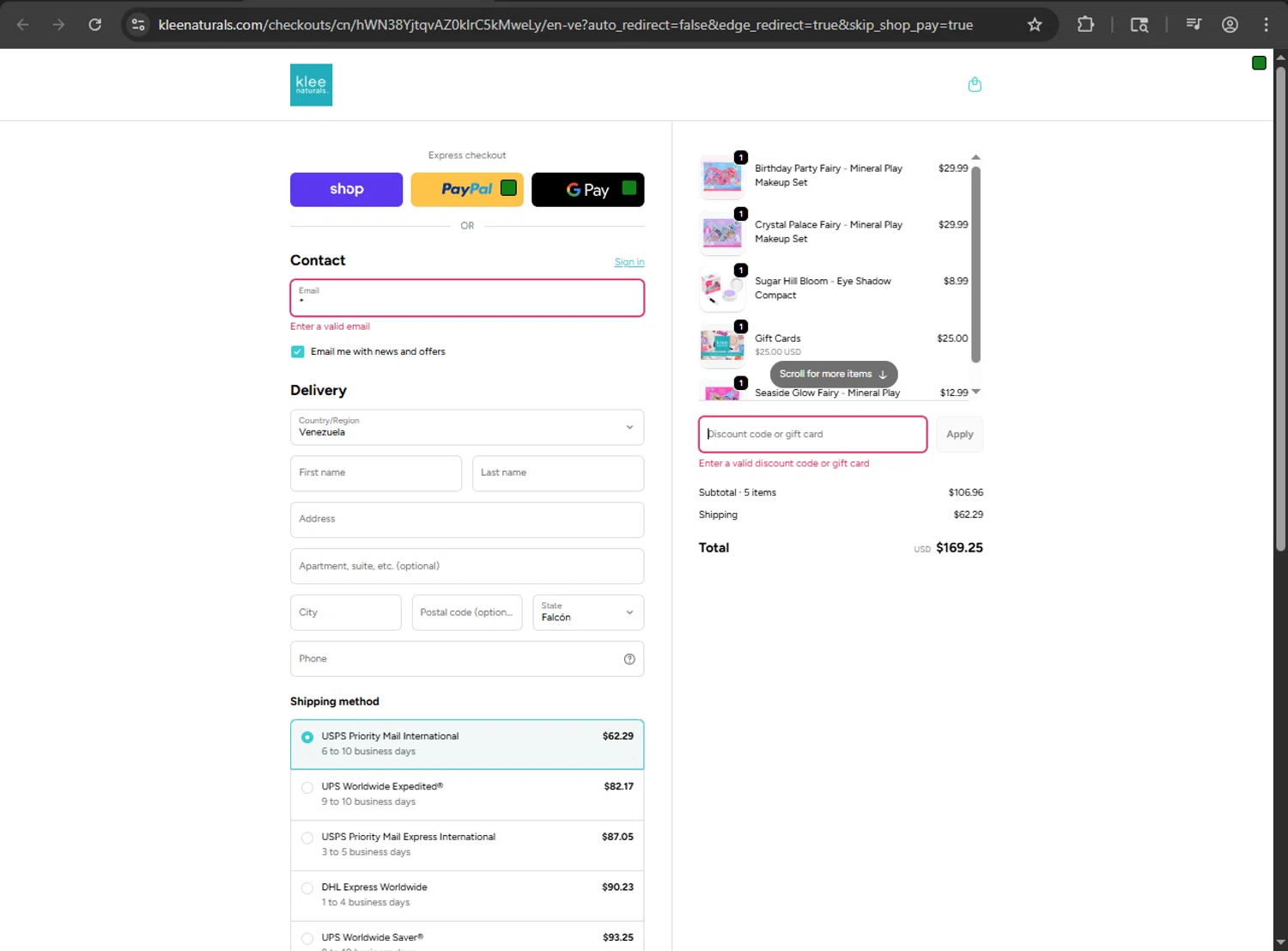 Klee Naturals coupon code screenshot showing code SPARKLES25 applied at Klee Naturals checkout page. Uploaded by SimplyCodes community member QuestScholar1789 on Sep 19, 2025