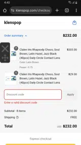 SIMPLYCODES10 coupon verification screenshot