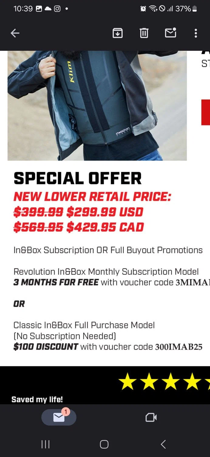 KLIM promo code screenshot showing code 3mimab25 applied at KLIM checkout page. Uploaded by SimplyCodes community member vida5254427716958 on Apr 19, 2025
