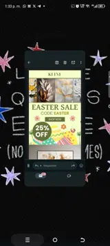 Easter coupon verification screenshot
