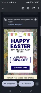Easter coupon verification screenshot