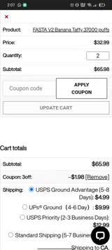 KLOUDYX coupon verification screenshot