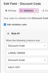 large-order coupon verification screenshot
