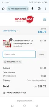 Shebake10 coupon verification screenshot