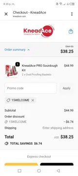 15welcome coupon verification screenshot