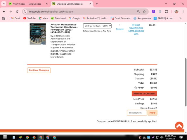 Knetbooks checkout page showing Knetbooks promo code box | Screenshot taken by SimplyCodes community member on Aug 30, 2025