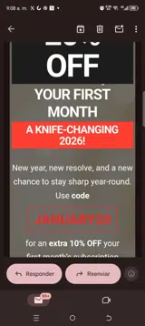 Knife Aid coupon verification screenshot