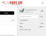 Knife Aid coupon verification screenshot
