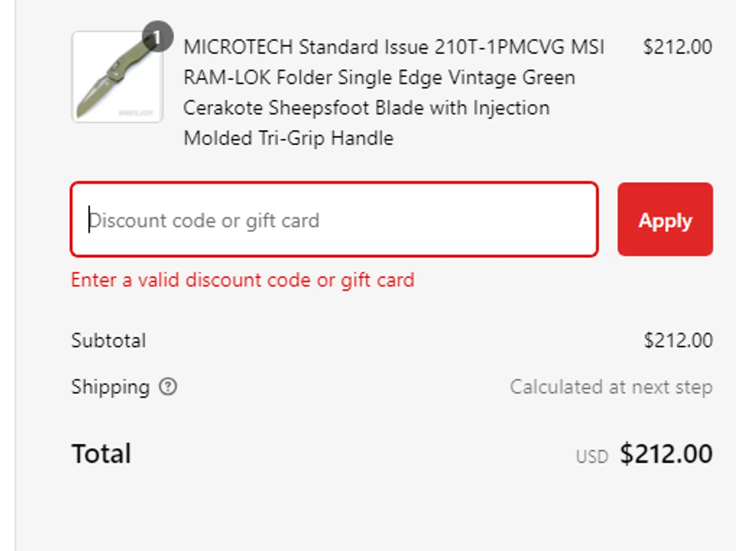 KnifeJoy discount code screenshot showing code BB25 applied at KnifeJoy checkout page. Uploaded by SimplyCodes community member Toundji on Jan 29, 2025