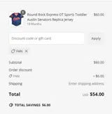 Charlotte Knights coupon verification screenshot