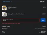 Knights Gear coupon verification screenshot