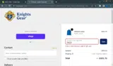 Knights Gear coupon verification screenshot