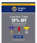 Knights Gear coupon verification screenshot