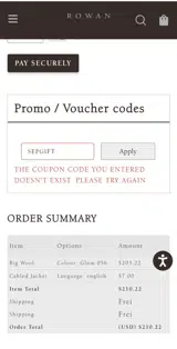 Knitrowan coupon verification screenshot