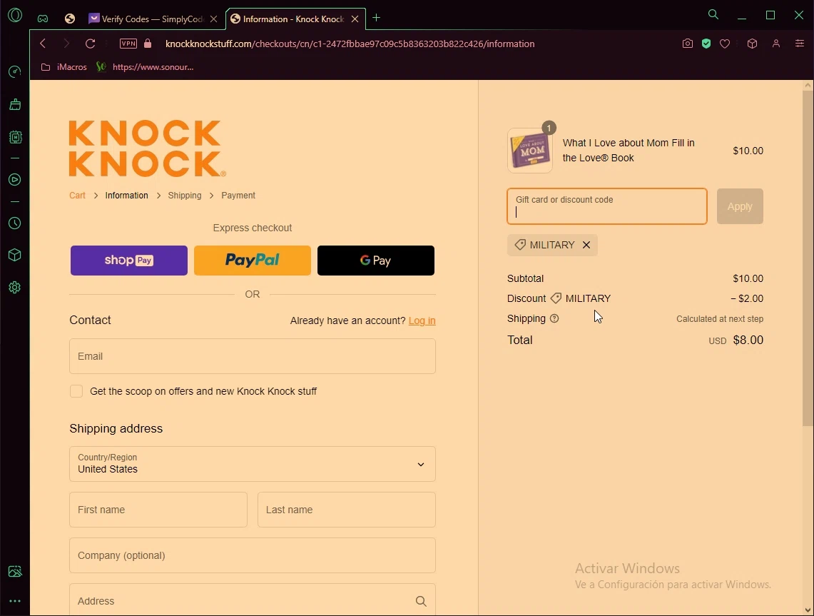 how to use Knock Knock coupons