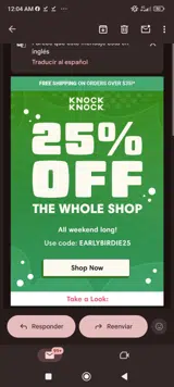Earlybirdie25 coupon verification screenshot