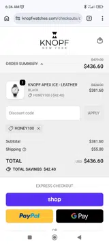 HONEY100 coupon verification screenshot