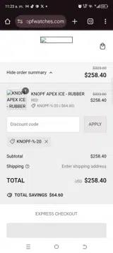 KNOPF-%-20 coupon verification screenshot