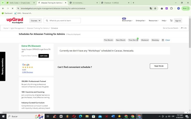 KnowledgeHut checkout page showing KnowledgeHut coupon code box | Screenshot taken by SimplyCodes community member on Apr 30, 2024
