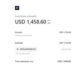 AFFILIATEWATCH coupon verification screenshot