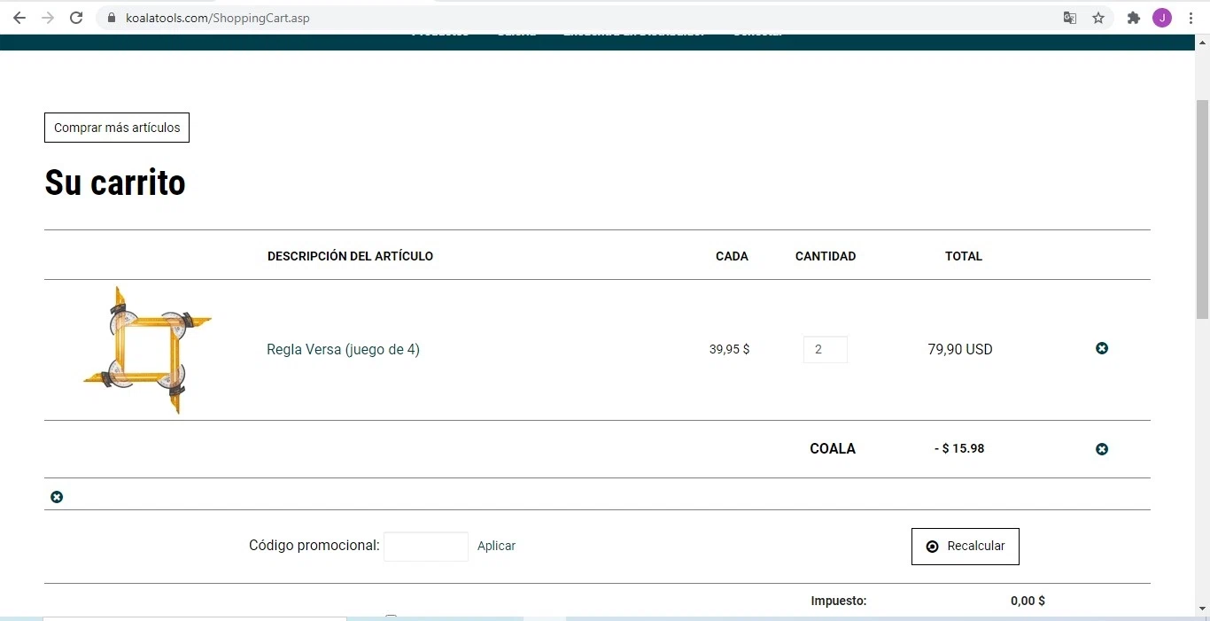 Koala Tools checkout page showing Koala Tools promo code box | Screenshot taken by SimplyCodes community member on Nov 21, 2020