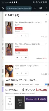 FREEFLEX coupon verification screenshot