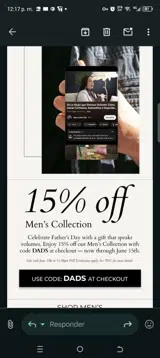 Dads coupon verification screenshot