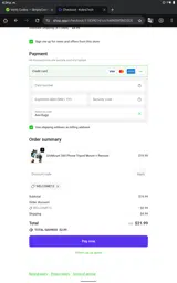 WELCOME15 coupon verification screenshot