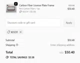 KOCF.com coupon verification screenshot