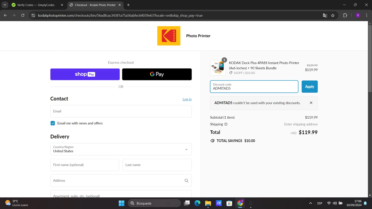 Kodak Photo Printer Promo Codes 10 Off September 2024