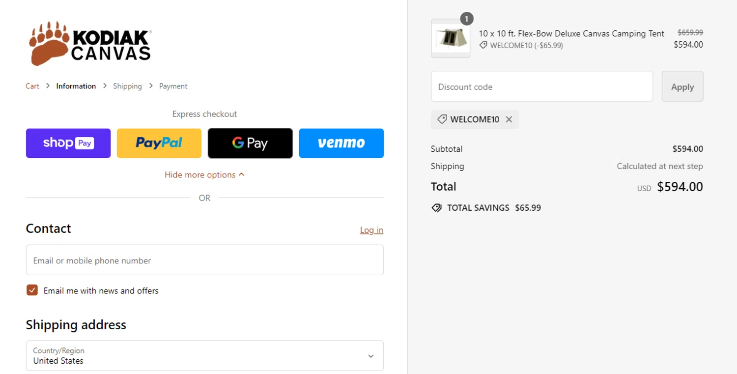 how to use Kodiak Canvas Military coupons