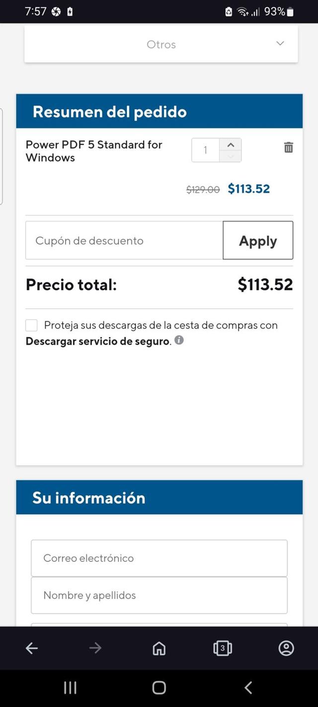 Tungsten Automation checkout page showing Tungsten Automation promo code box | Screenshot taken by SimplyCodes community member on Sep 25, 2023