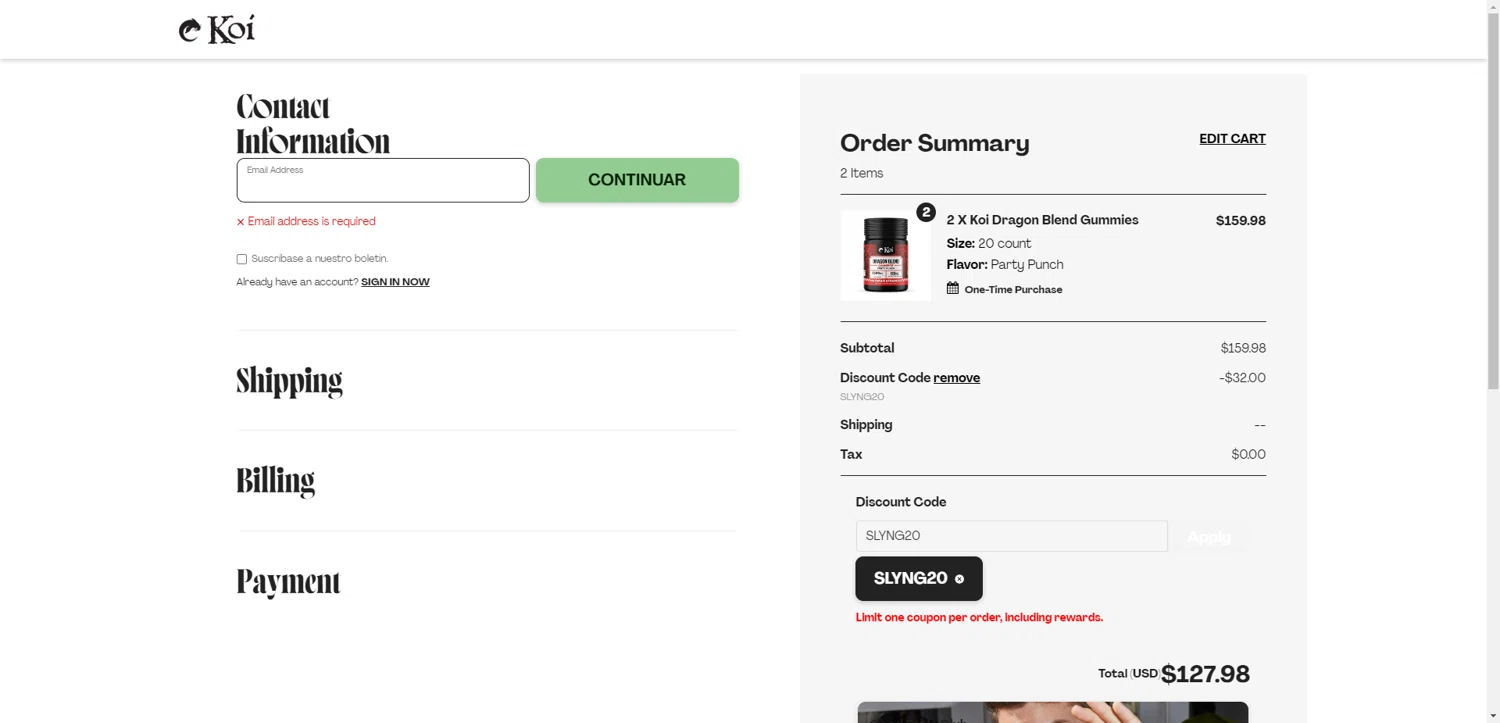 Koi CBD Promo Codes - 20% Off (11 Verified) Feb 2026