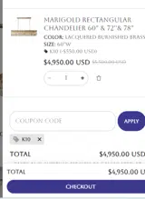 K10 coupon verification screenshot