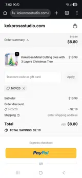 NOV20 coupon verification screenshot