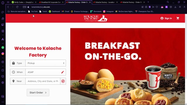 Kolache Factory checkout page showing Kolache Factory promo code box | Screenshot taken by SimplyCodes community member on Apr 28, 2024