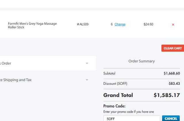Kole Imports checkout page showing Kole Imports promo code box | Screenshot taken by SimplyCodes community member on Aug 15, 2025