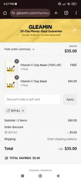 20%OFFAGENCYPOWEREXHAUST coupon verification screenshot