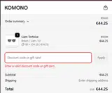 EARLYBFW4 coupon verification screenshot