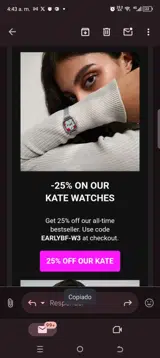 EARLYBF-W3 coupon verification screenshot