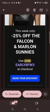 EARLYBFW3 coupon verification screenshot