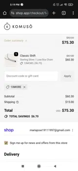 10more coupon verification screenshot
